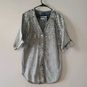 Vintage Monique Fashions Oversized Denim Shirt